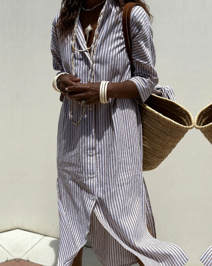 Sophia | Striped Shirt Dress