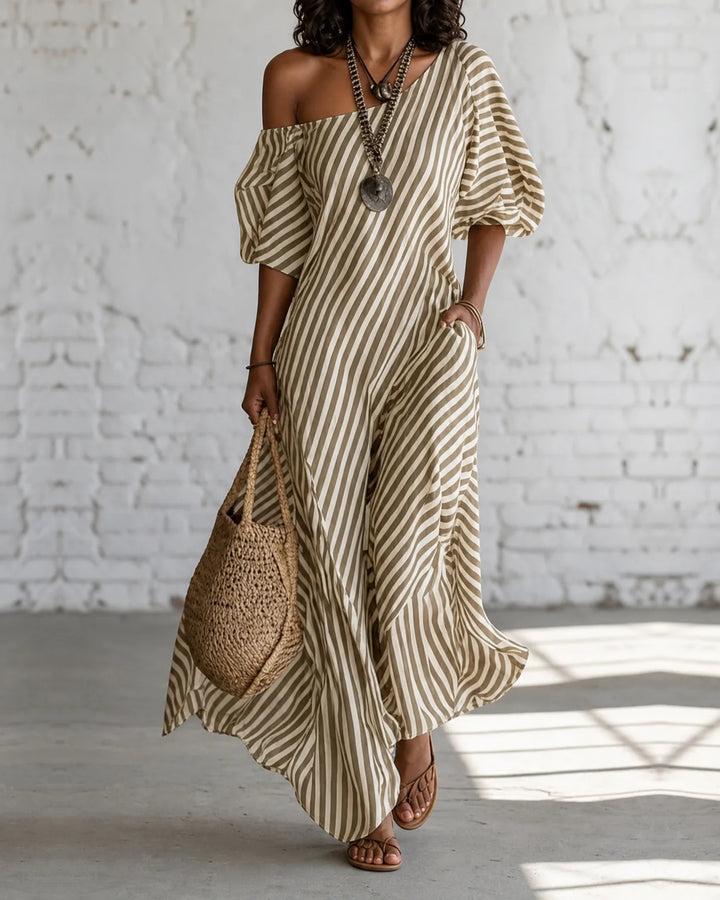 Alexia | Striped Maxi Dress