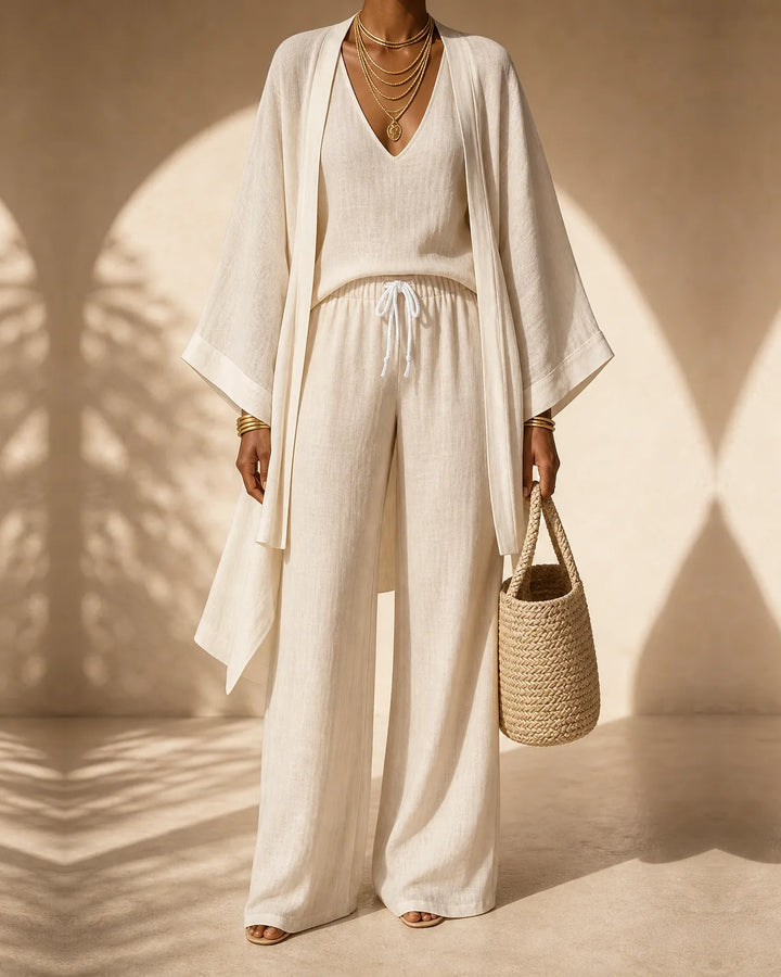 Yolanda | 3-Piece Linen Look Set