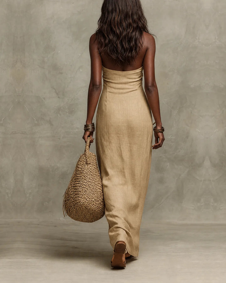 Avelina | Voluminous Linen Maxi Dress