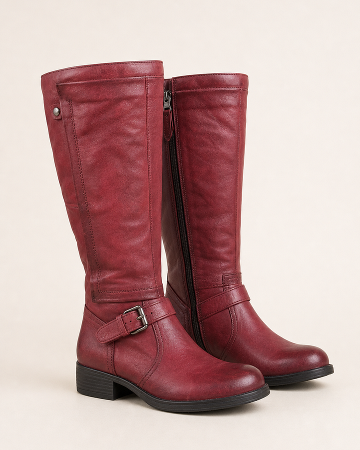 Corinne | Round-toe Low-heel Tall Riding Boot