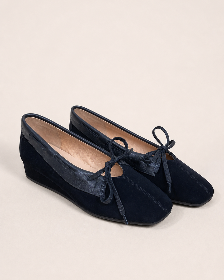 Nora | Suede Bow Mary Jane Flat