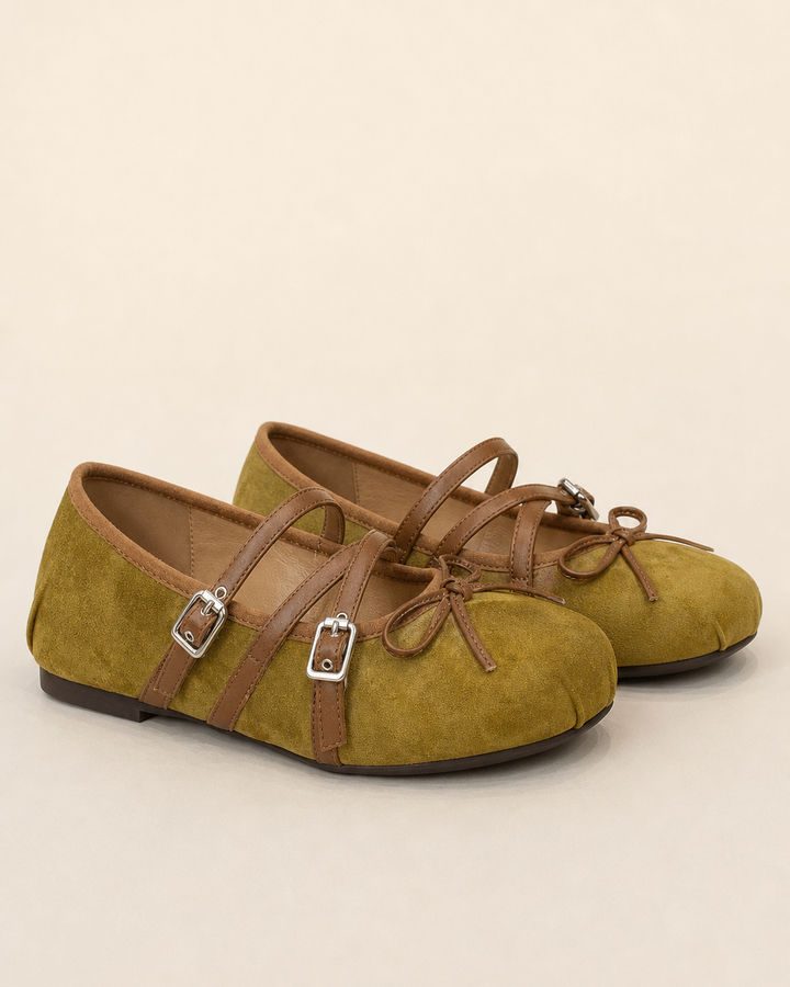 Elsie | Retro Bow Mary Jane Ballet Flat