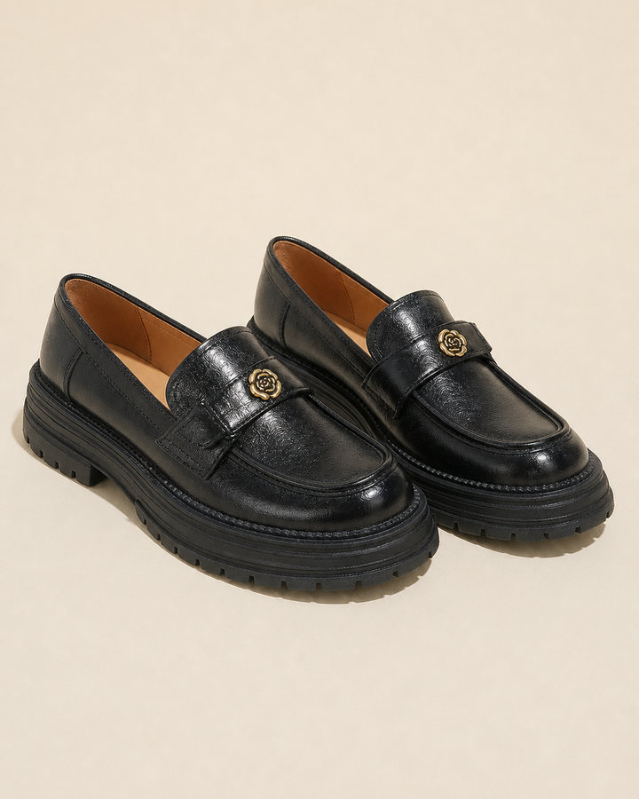 Estelle | Platform Camellia Slip-on Loafer