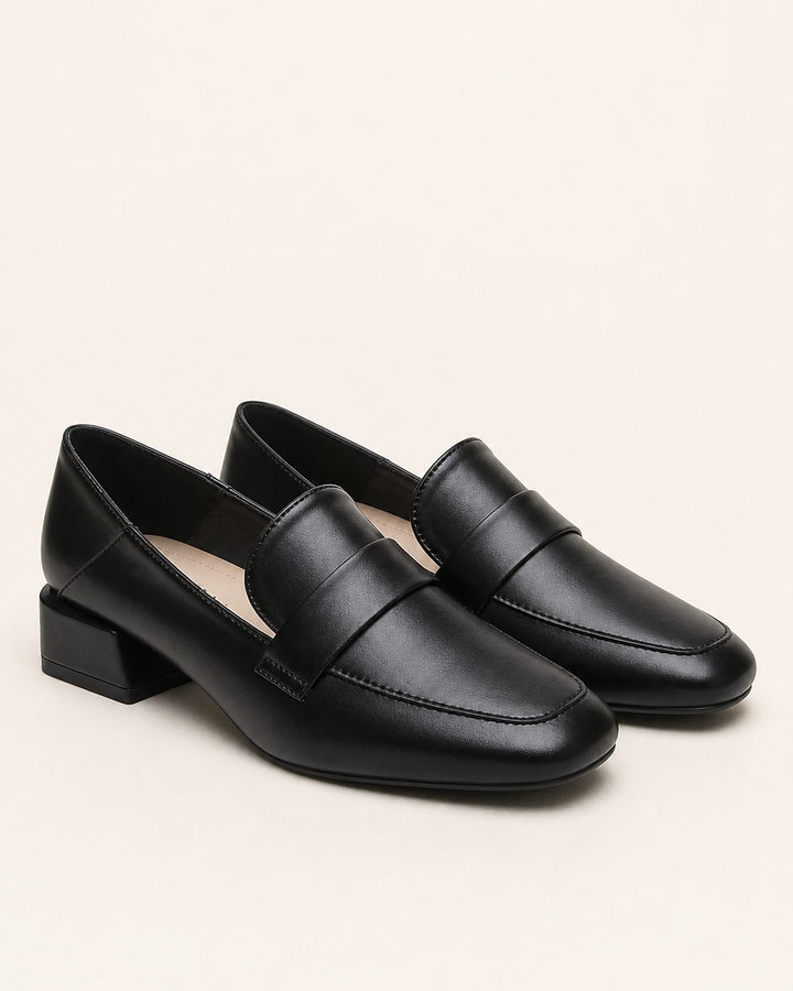 Ginny | Square-toe Chunky-heel Loafer