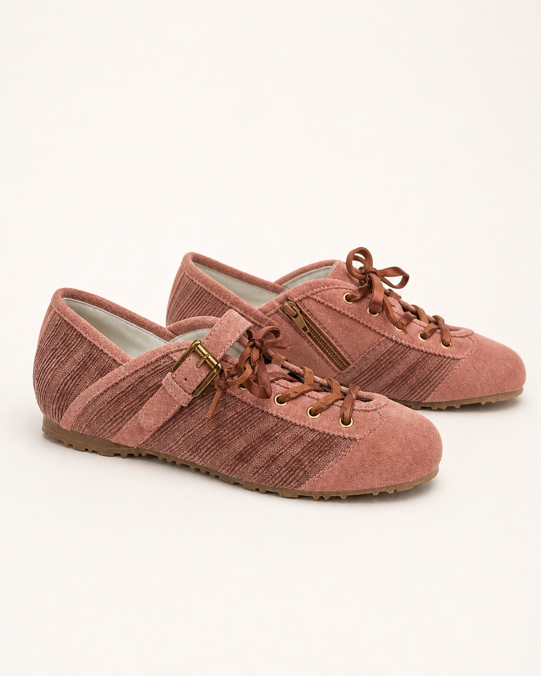 Cora | Lace-Up Round-Toe Ballet Flat