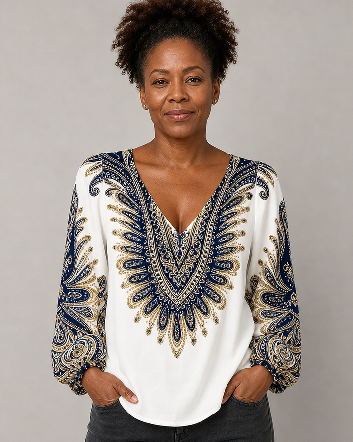 Elara | Paisley Print Blouse
