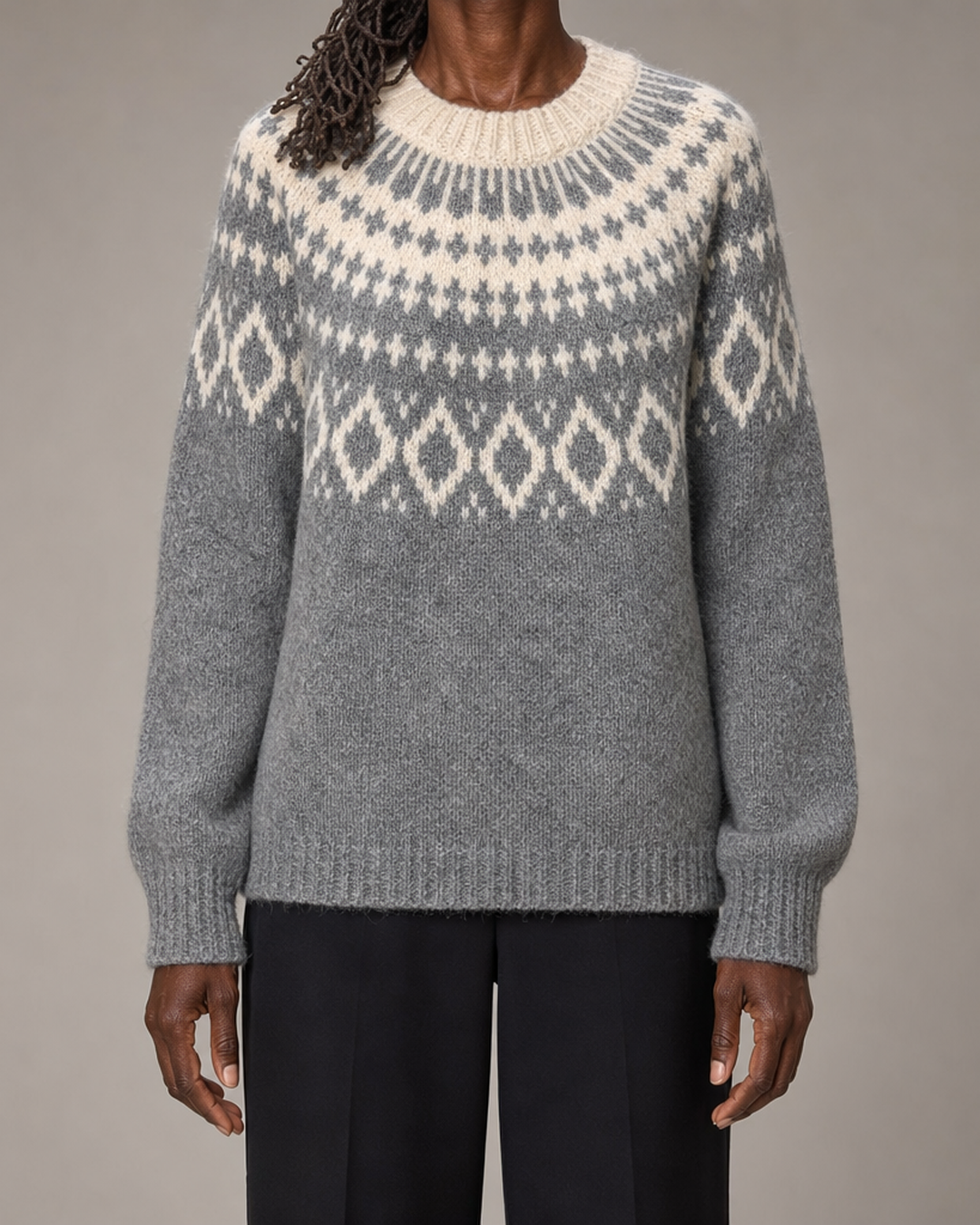 Ida | Blue Vintage Fair Isle Pullover
