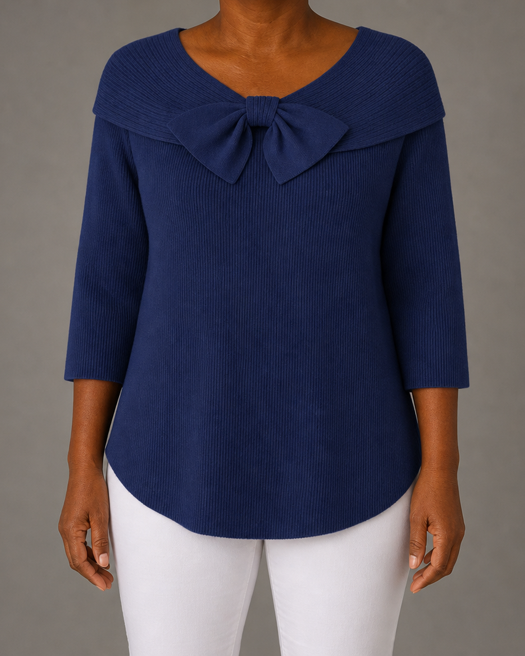 Remi Elegant Knitted Bow Top