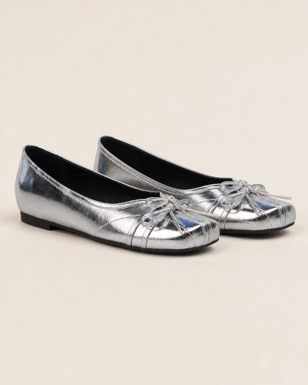 Nell | Square-toe Bow Ballet Sneaker