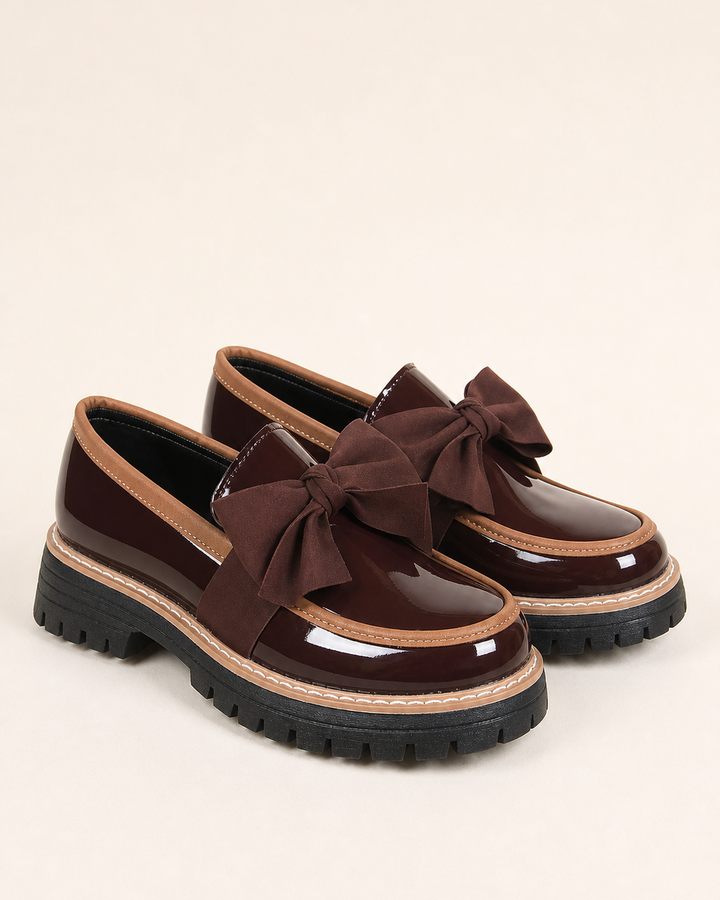 Willa | Bow Platform Wide-fit Loafer