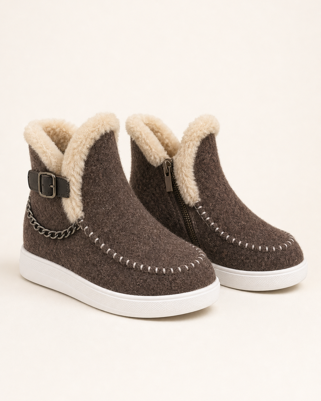 Faye | Fleece-Lined High-Top Colour-Block Boot