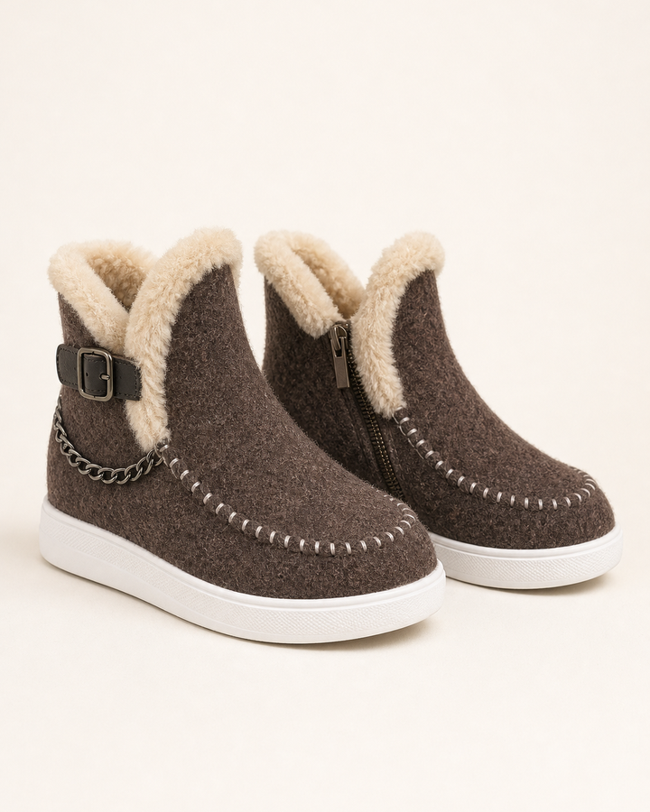 Faye | Fleece-Lined High-Top Colour-Block Boot