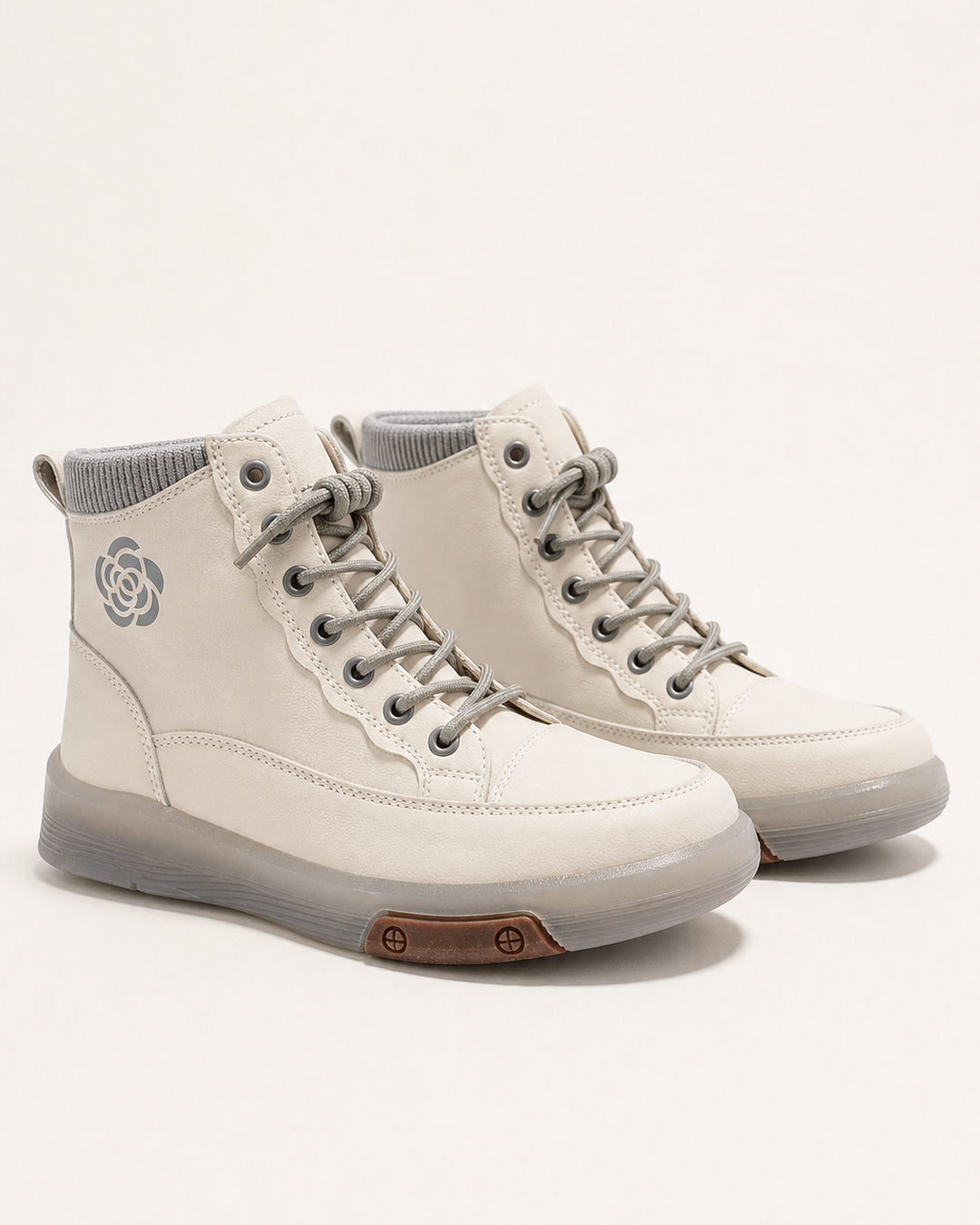 June | Flat Lace-up Combat Boot