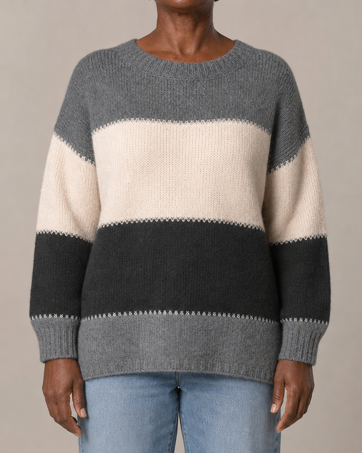 Elise Moretti | Colour Block Knit Sweater For Women