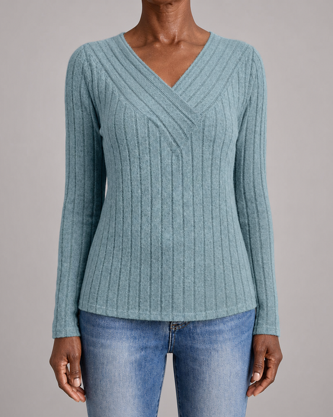 Quinn | Elegant Sunken Stripe Sweater