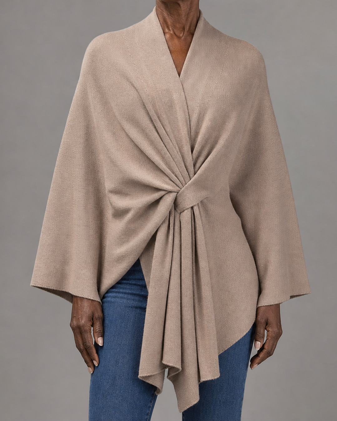 Briana | Elegant Draped Poncho