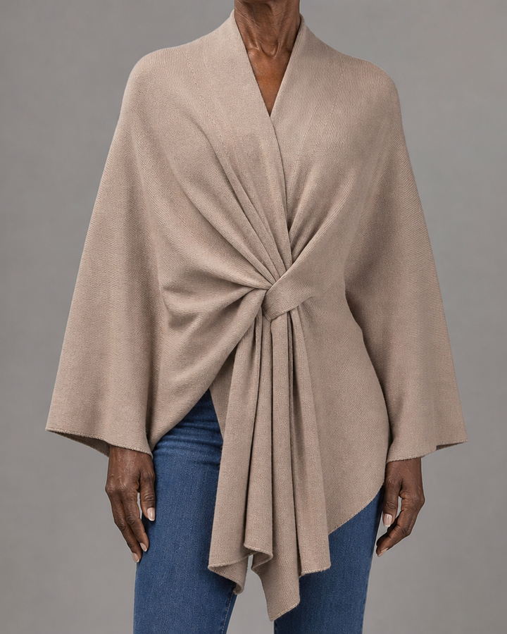 Briana | Elegant Draped Poncho