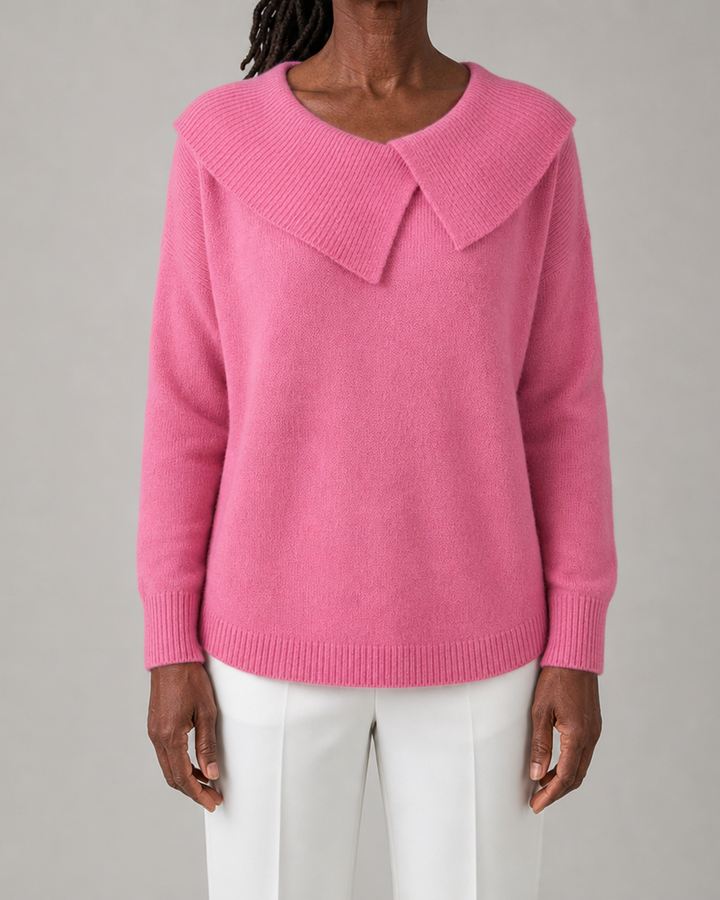 Shelby | Ribbed Collar Sweater