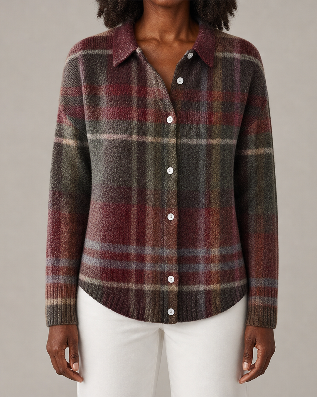 Beverley | Classic Plaid Cardigan