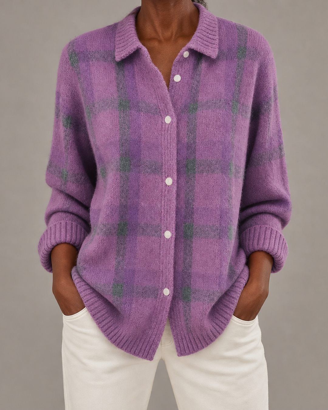 Fieldstone | Relaxed Fit Checked Cardigan