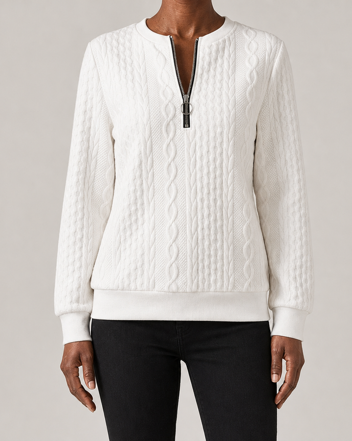Zoé | Modern Zip-up Sweater