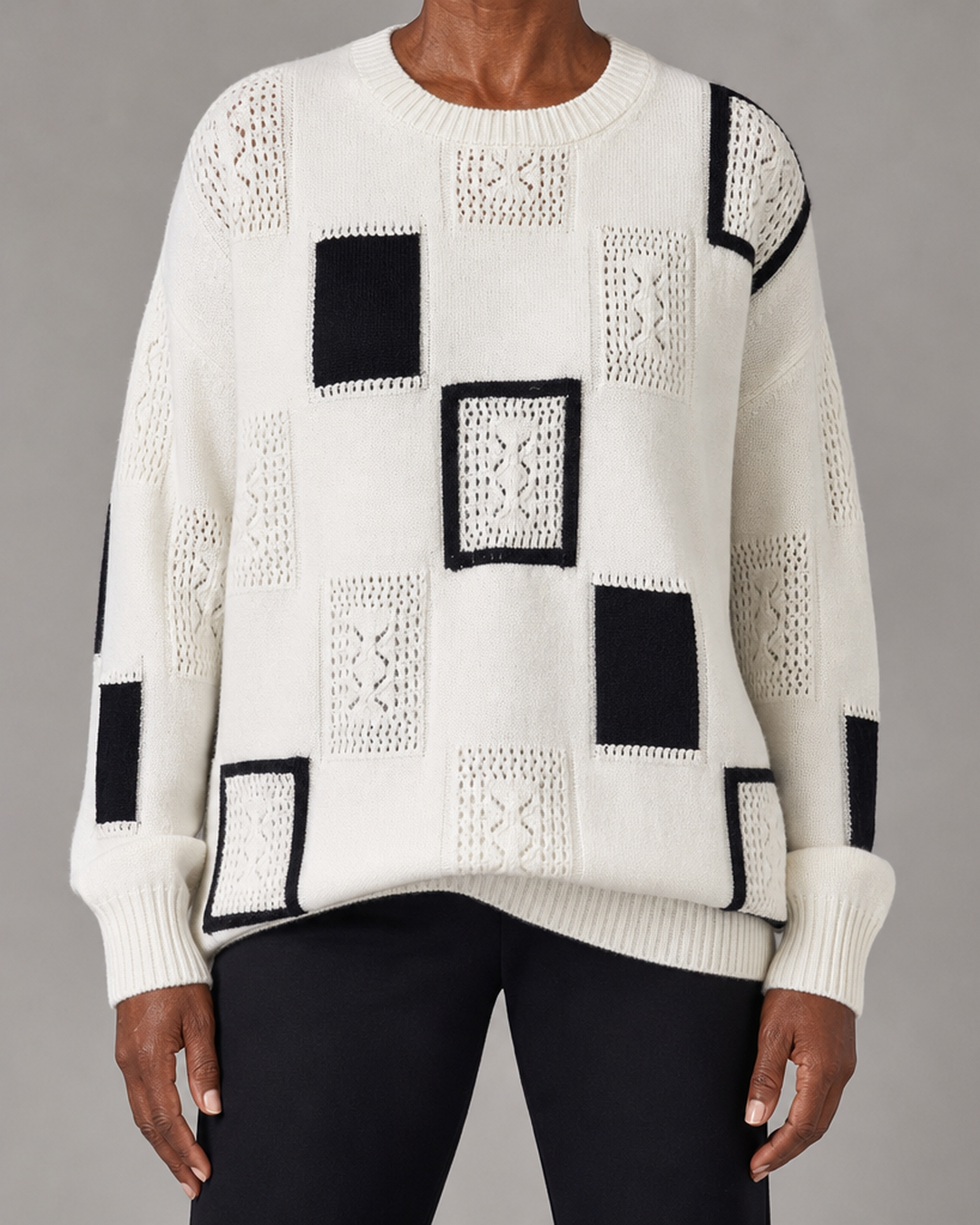 Alice | Elegant Squares Sweater