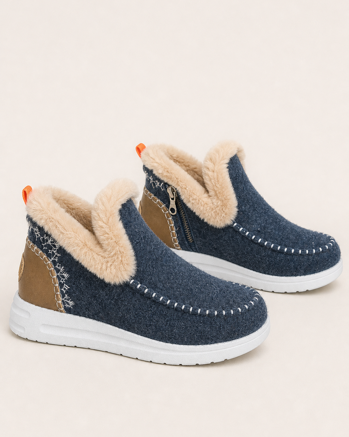 Faye | Fleece-Lined High-Top Colour-Block Boot