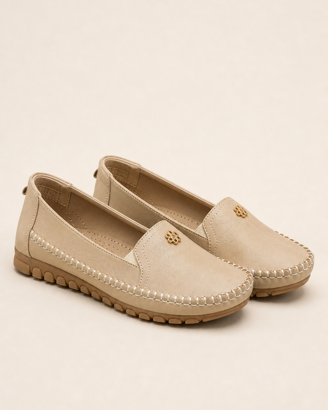 Lorraine | Stitched Flat Loafer