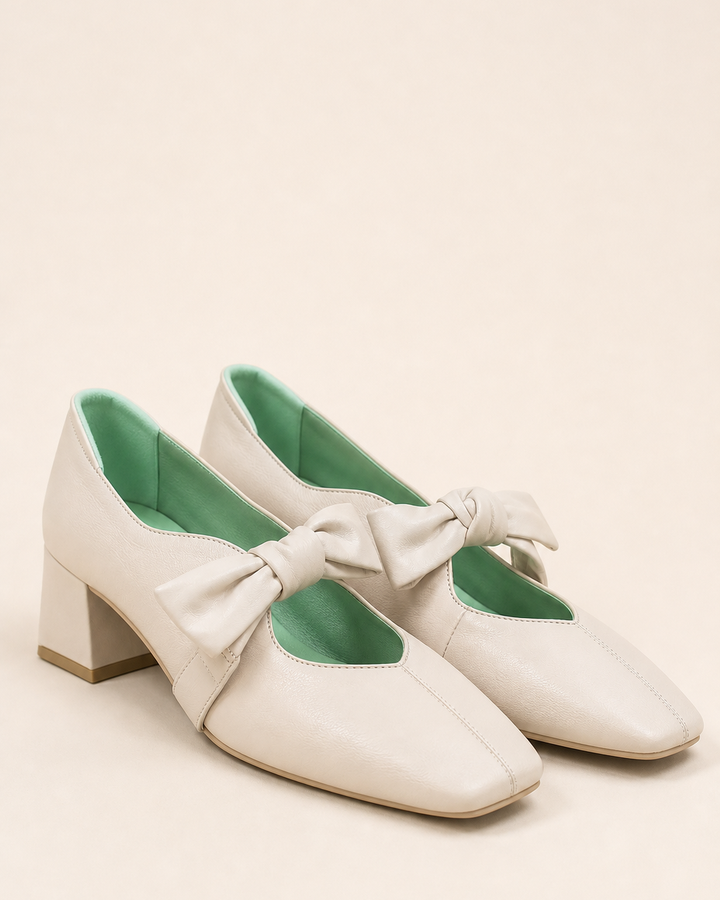 Sadie | Bow Square-toe Mary Jane Flat