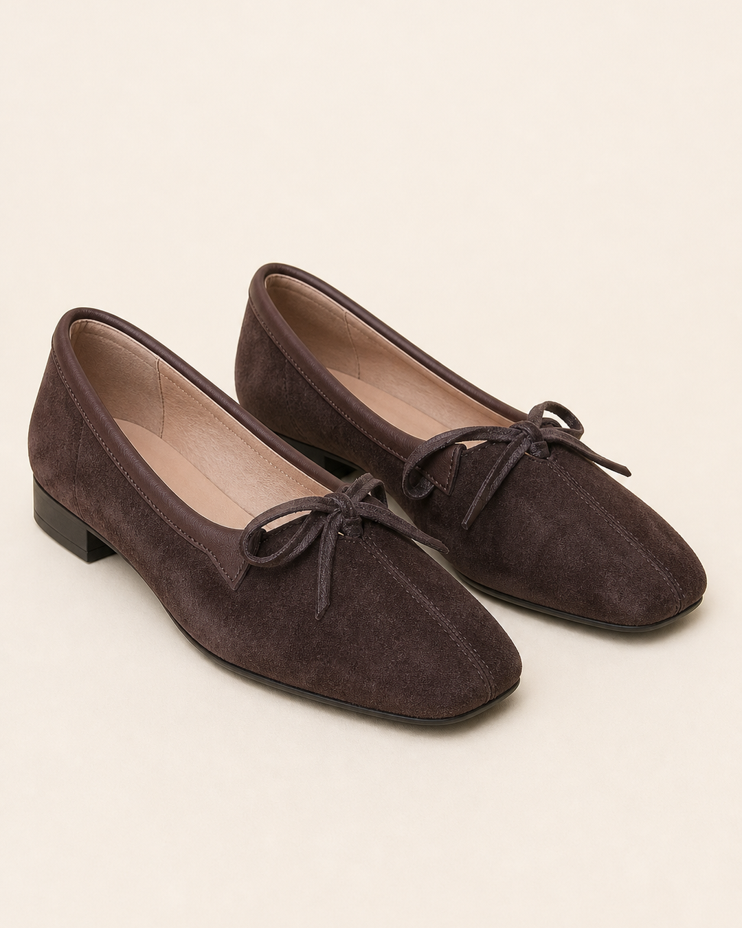 Nora | Suede Bow Mary Jane Flat