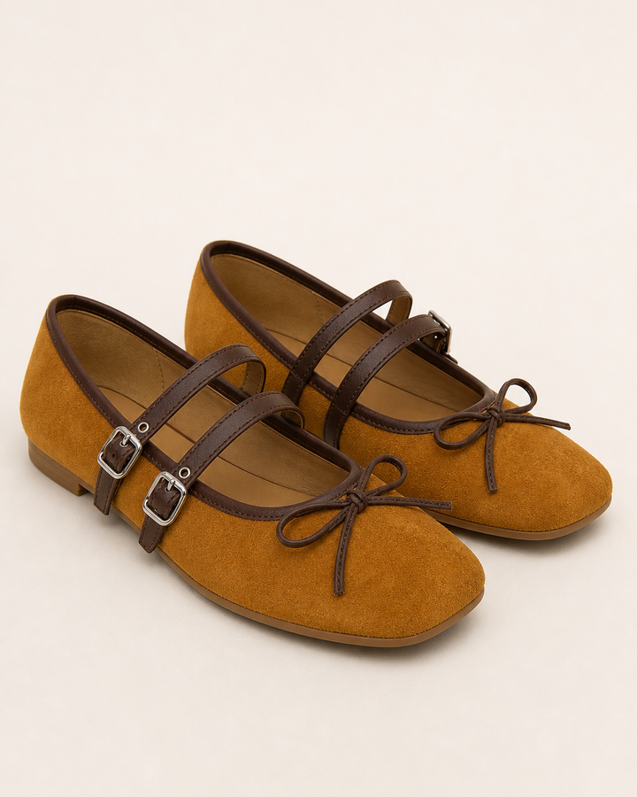 Elsie | Retro Bow Mary Jane Ballet Flat