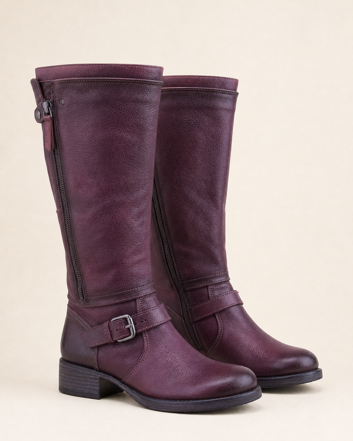 Corinne | Round-toe Low-heel Tall Riding Boot