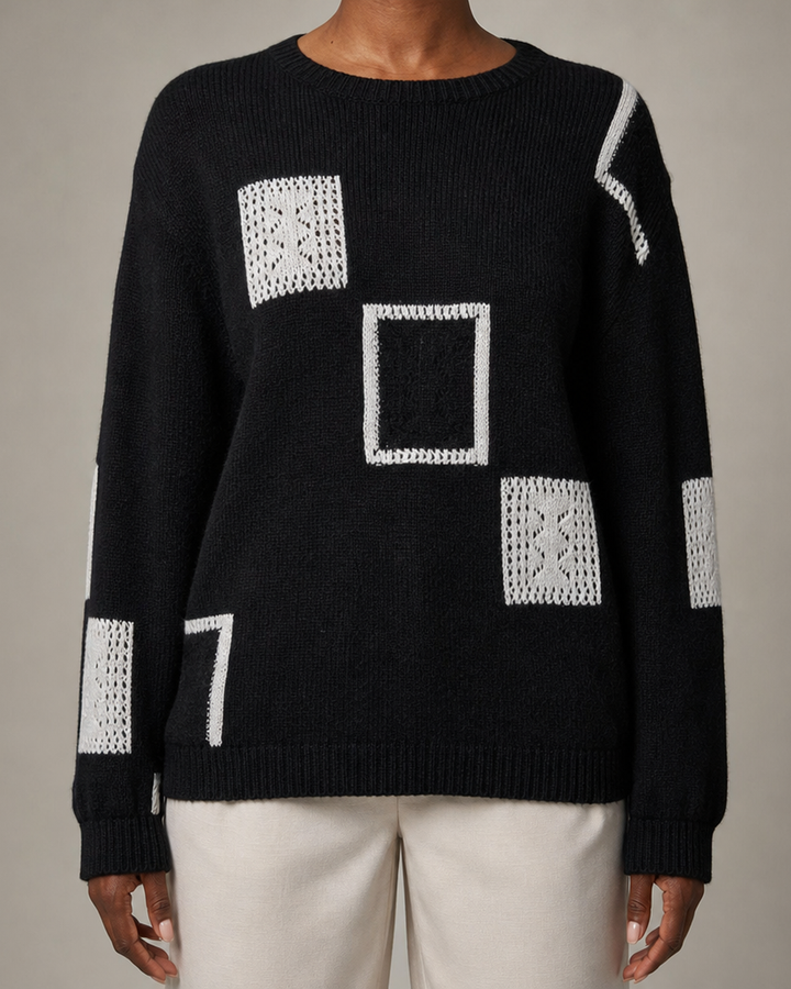 Alice | Elegant Squares Sweater
