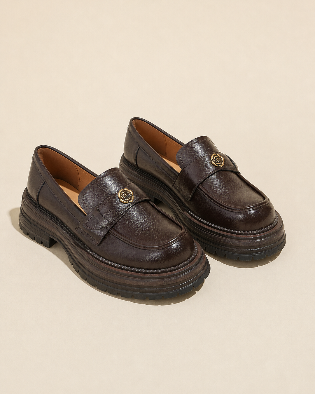 Estelle | Platform Camellia Slip-on Loafer