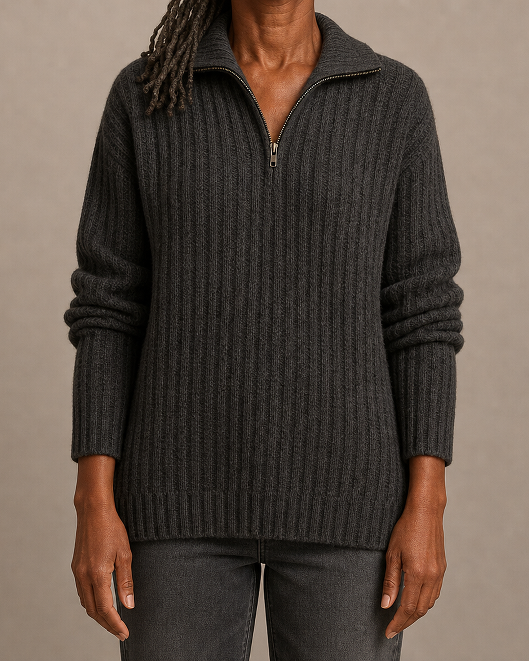 Chic Half-Zip Pullover Sweater | Women's Fashion Sweater