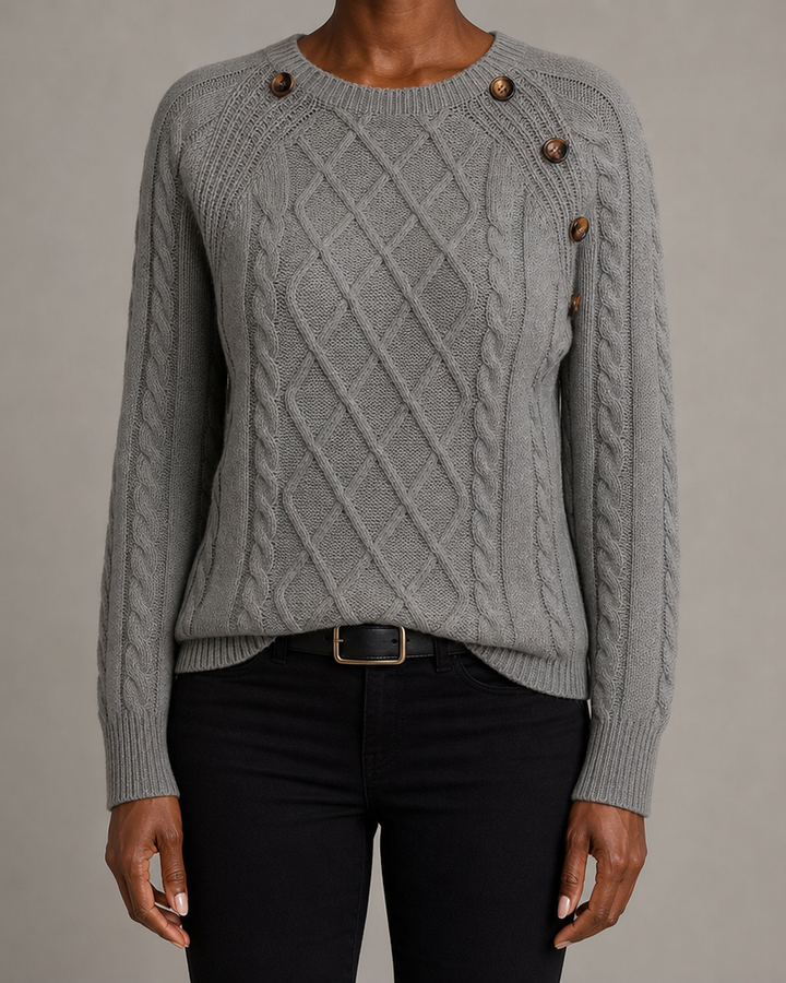 Betsy | Button-detail Cable Jumper
