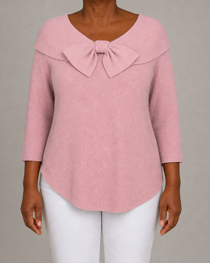 Remi Elegant Knitted Bow Top