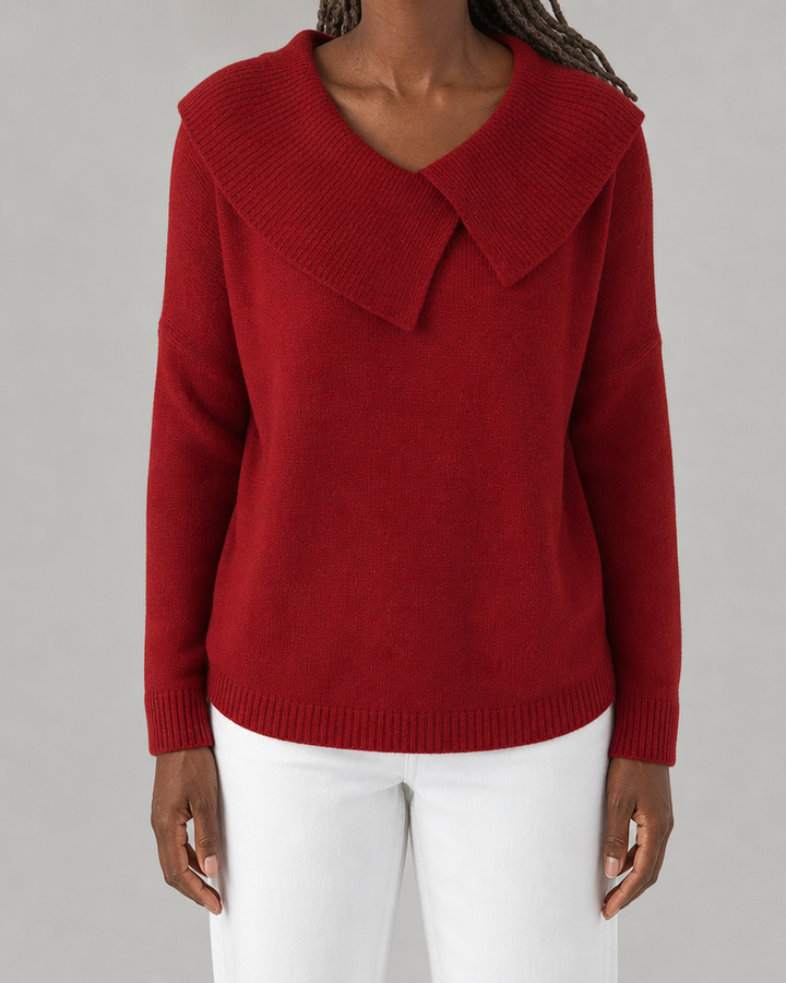 Shelby | Ribbed Collar Sweater