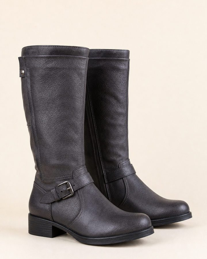 Corinne | Round-toe Low-heel Tall Riding Boot