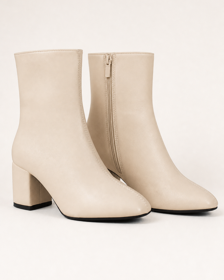 Noelle | Heeled Side-Zip Ankle Boot