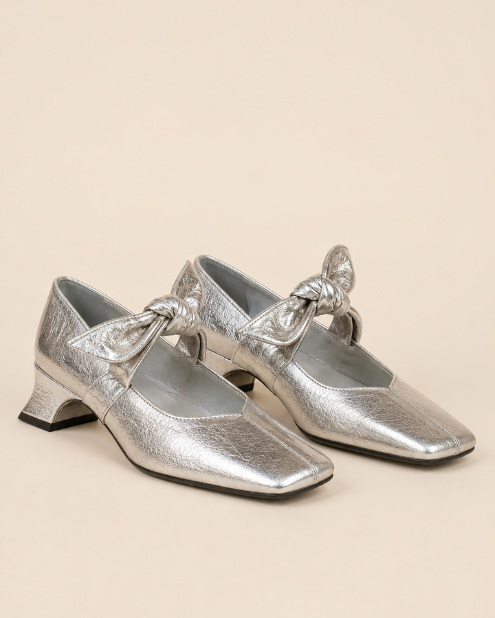 Sadie | Bow Square-toe Mary Jane Flat