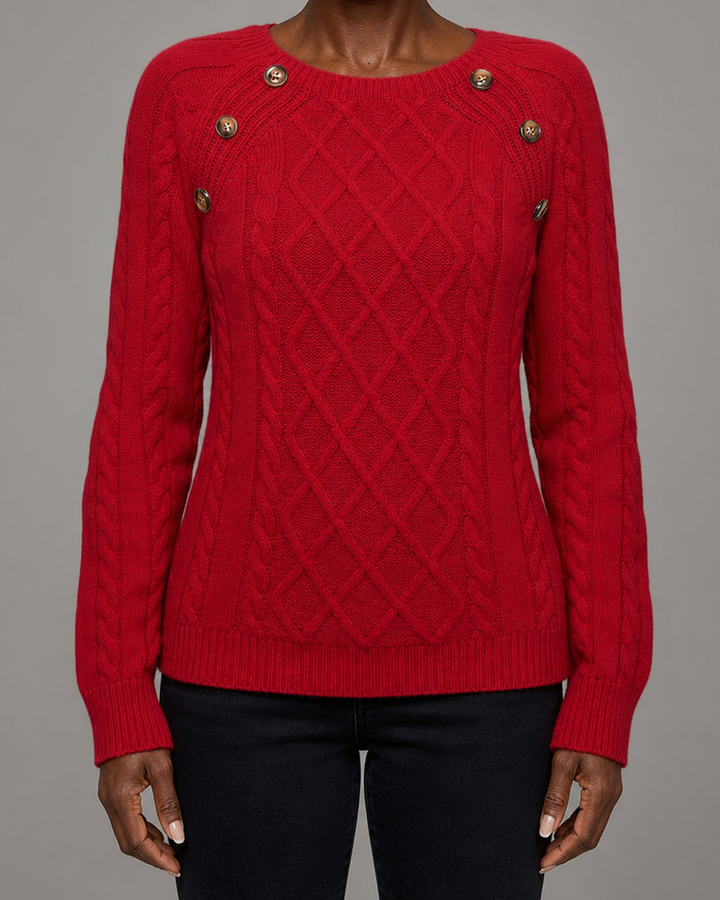 Betsy | Button-detail Cable Jumper