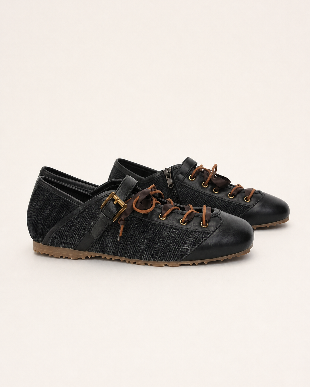 Cora | Lace-Up Round-Toe Ballet Flat