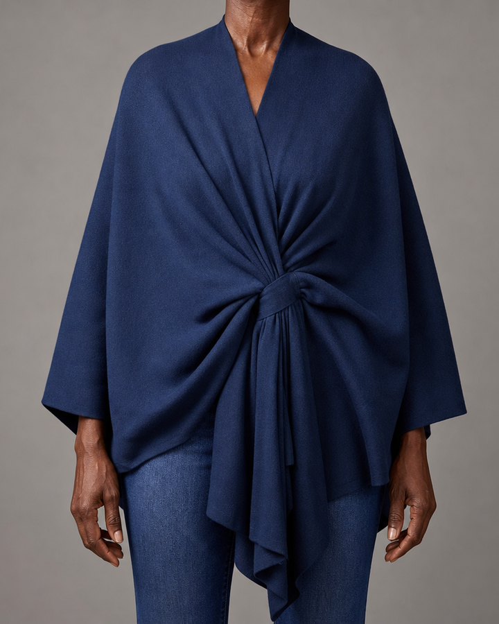 Briana | Elegant Draped Poncho