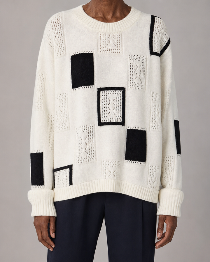 Alice | Elegant Squares Sweater