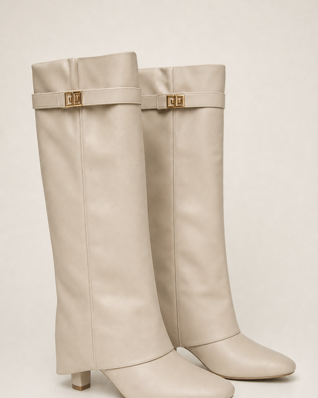 Vivian | Pointed-toe Wide-shaft Buckle Long Boot
