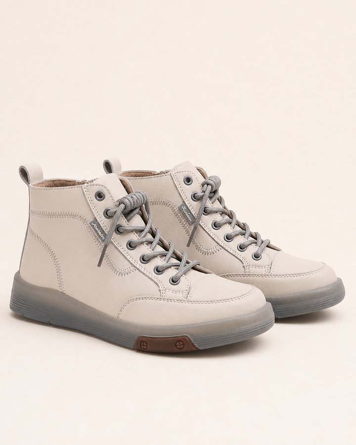 June | Flat Lace-up Combat Boot