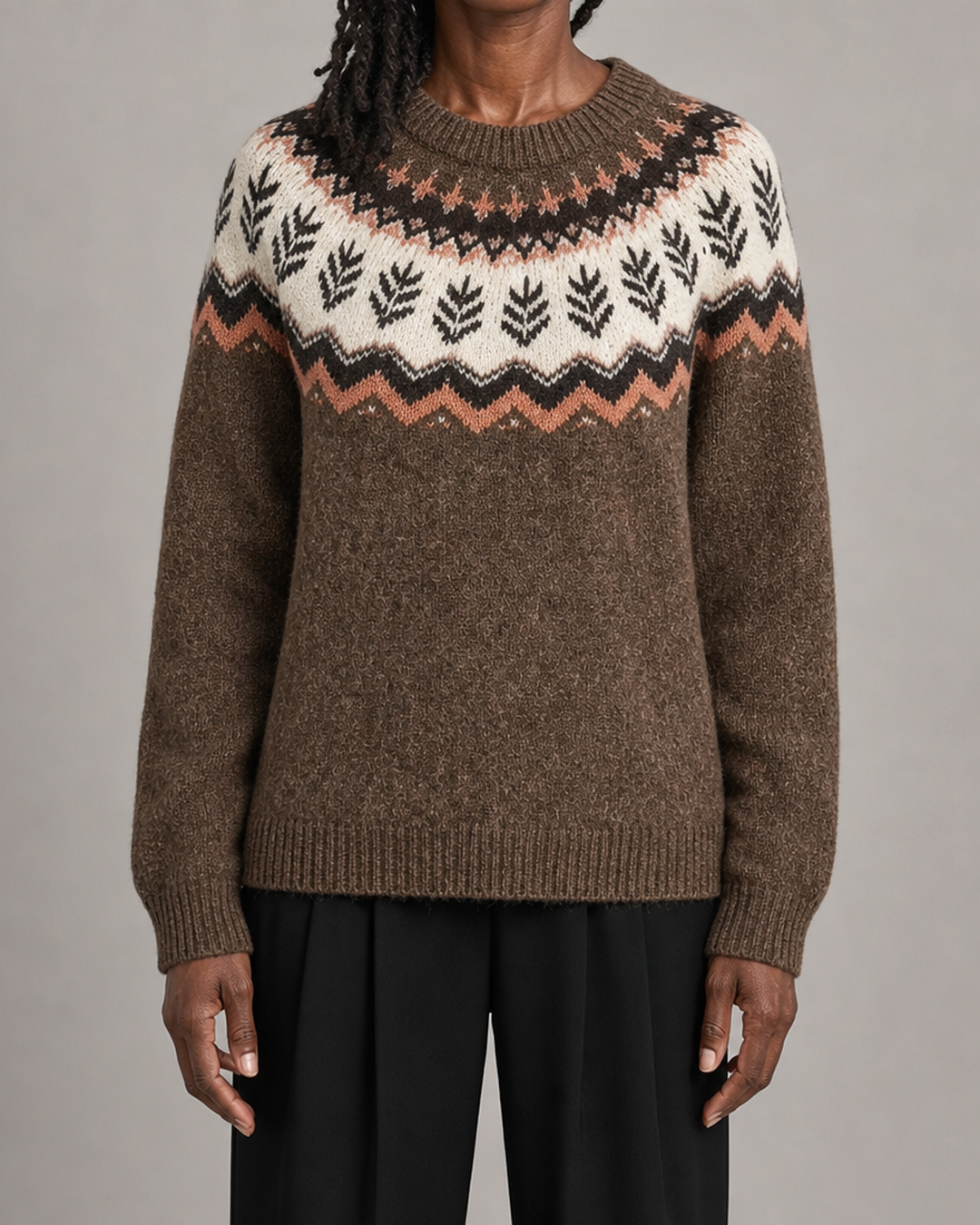 Lorraine | Apricot Vintage Fair Isle Pullover