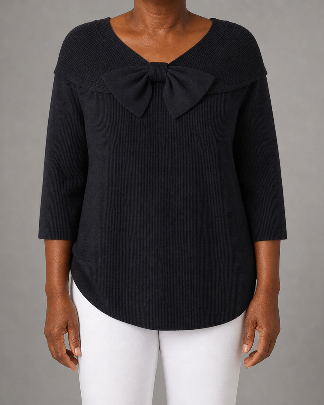 Remi Elegant Knitted Bow Top